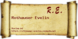 Rothauser Evelin névjegykártya